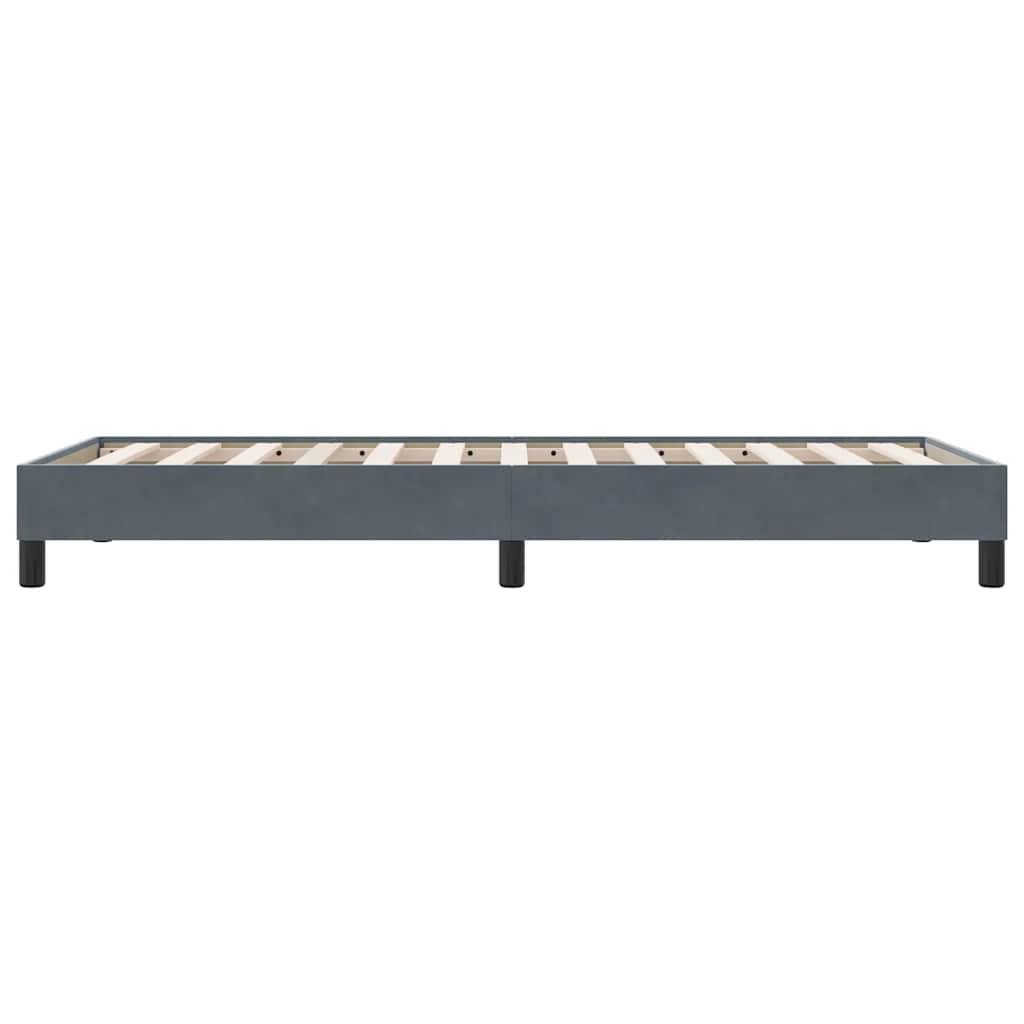 Okvir kreveta bez madraca tamnosiva 100x210 cm baršun