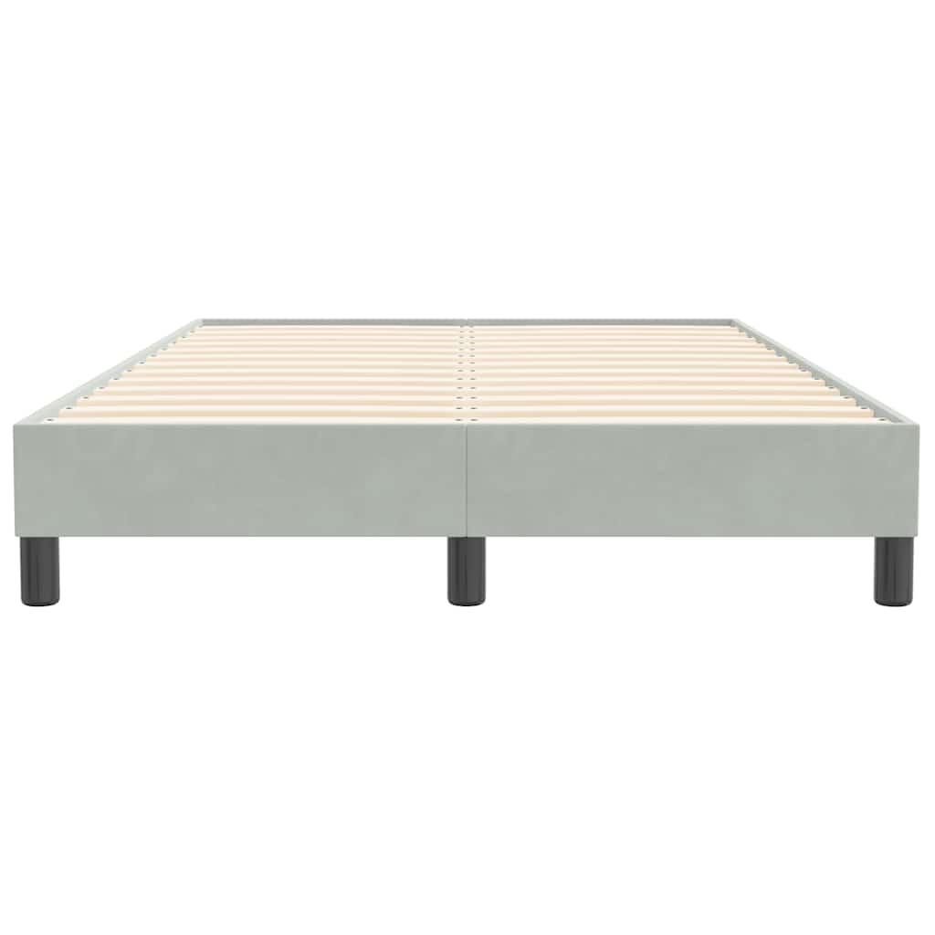 Okvir kreveta bez madraca svijetlo sivi 120x210 cm baršun