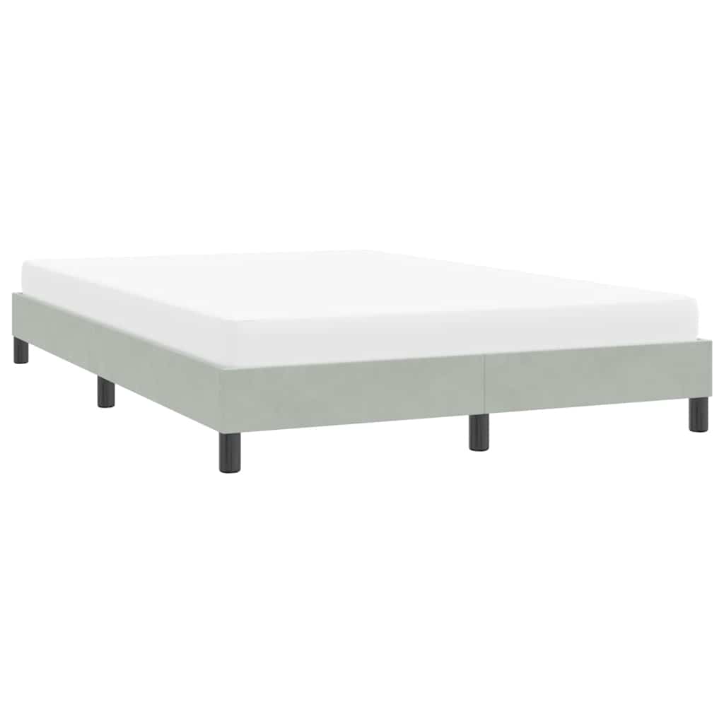 Okvir kreveta bez madraca svijetlo sivi 140x210 cm baršun