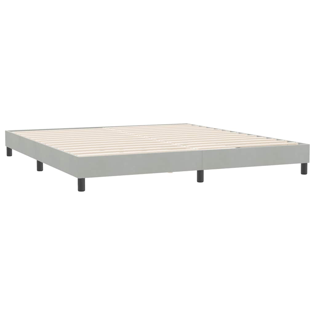 Okvir kreveta bez madraca svijetlo sivi 180x210 cm baršun
