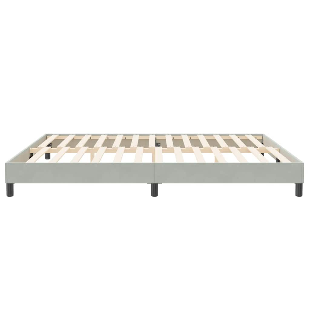Okvir kreveta bez madraca svijetlo sivi 200x210 cm baršun