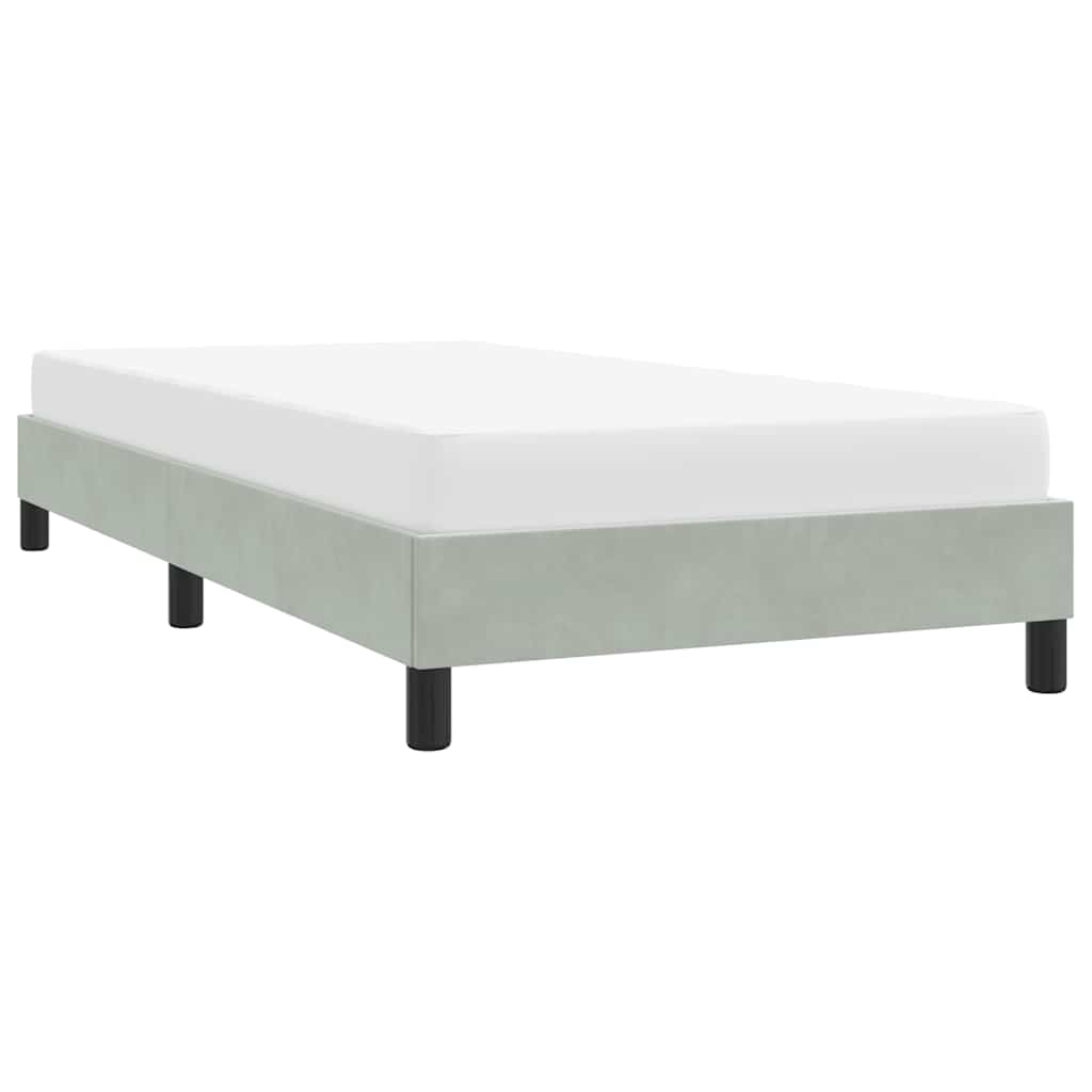 Okvir kreveta bez madraca svijetlo sivi 100x220 cm baršun