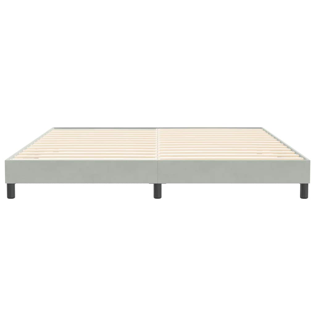 Okvir kreveta bez madraca svijetlo sivi 200x220 cm baršun