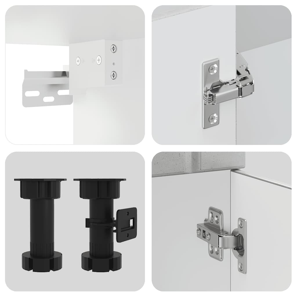 8-dijelni set kuhinjskih ormarića "Lucca" sivo-betonski inženjerski drvo
