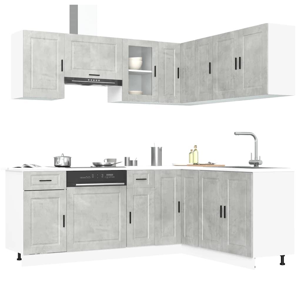 11-dijelni set kuhinjskih ormarića Porto konstruiranog drva