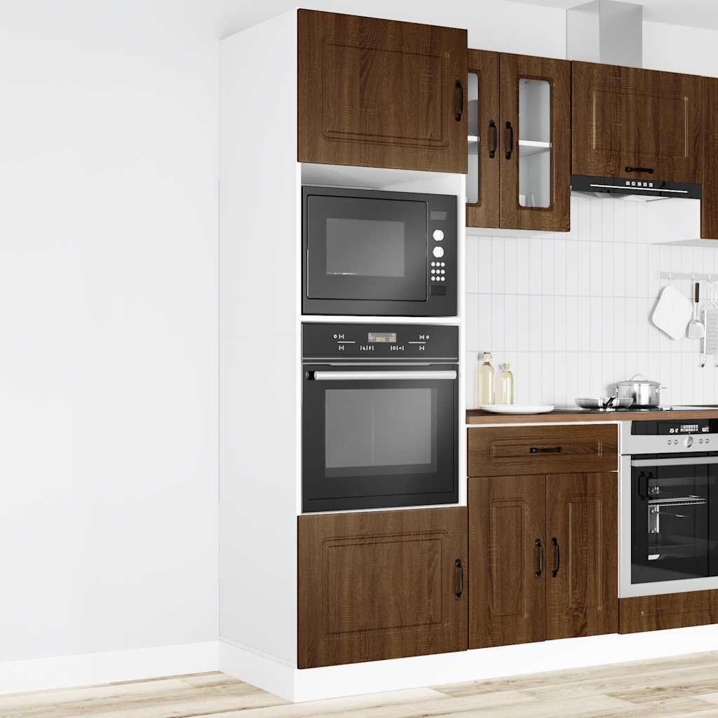 Ormarići za pećnicu 2 kom "Kalmar" smeđi hrast, inženjersko drvo