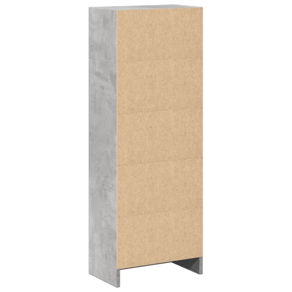 Regal za knjige boja betona 40x24x109 cm konstruirano drvo