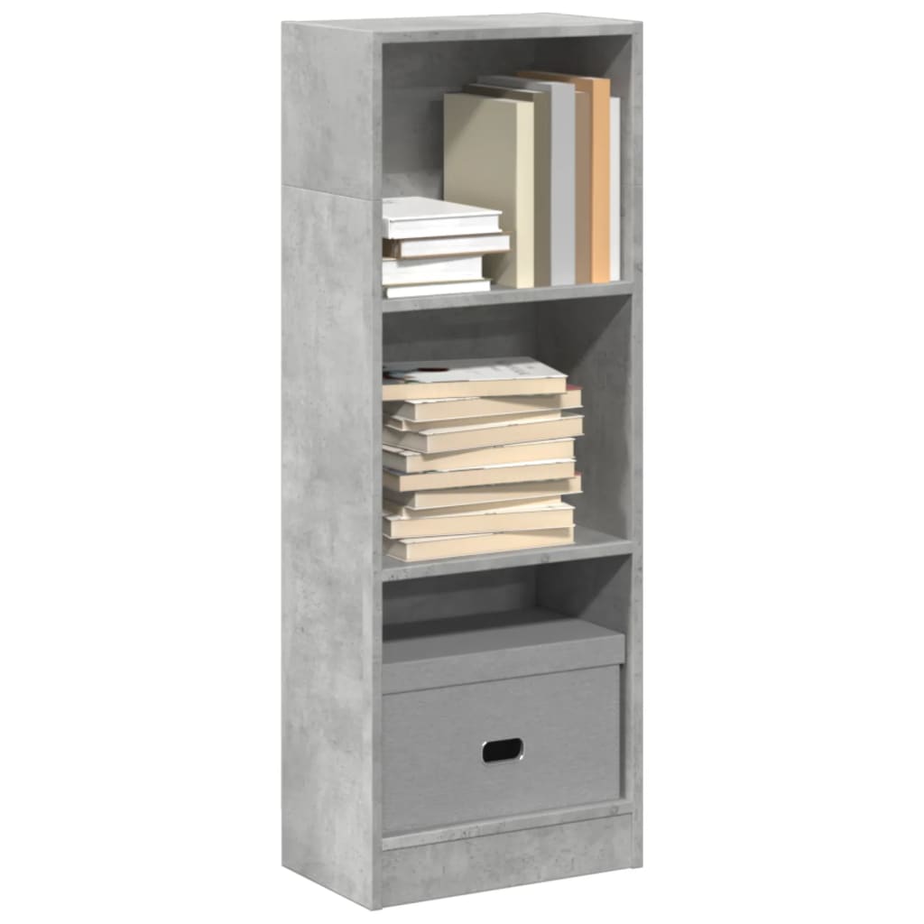 Regal za knjige boja betona 40x24x109 cm konstruirano drvo