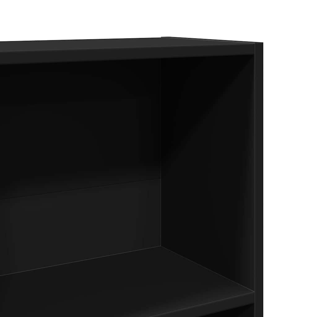 Regal za knjige crni 40x24x143 cm od konstruiranog drva