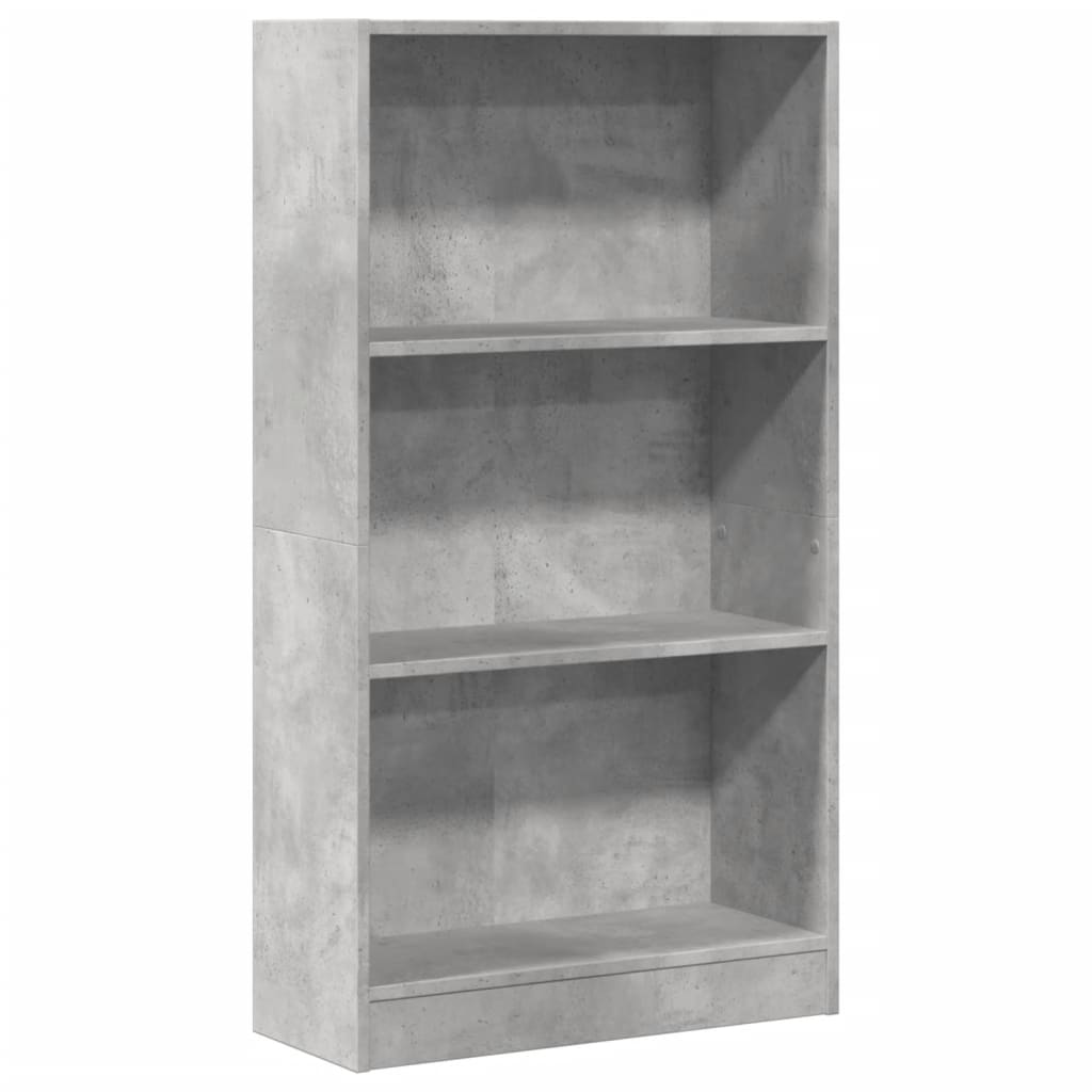 Regal za knjige boja betona 60x24x109 cm konstruirano drvo
