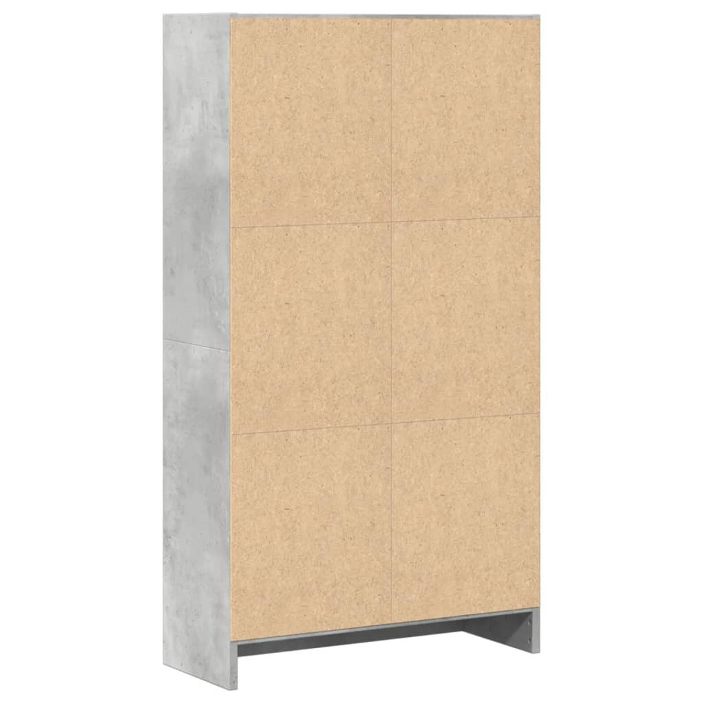 Regal za knjige boja betona 60x24x109 cm konstruirano drvo