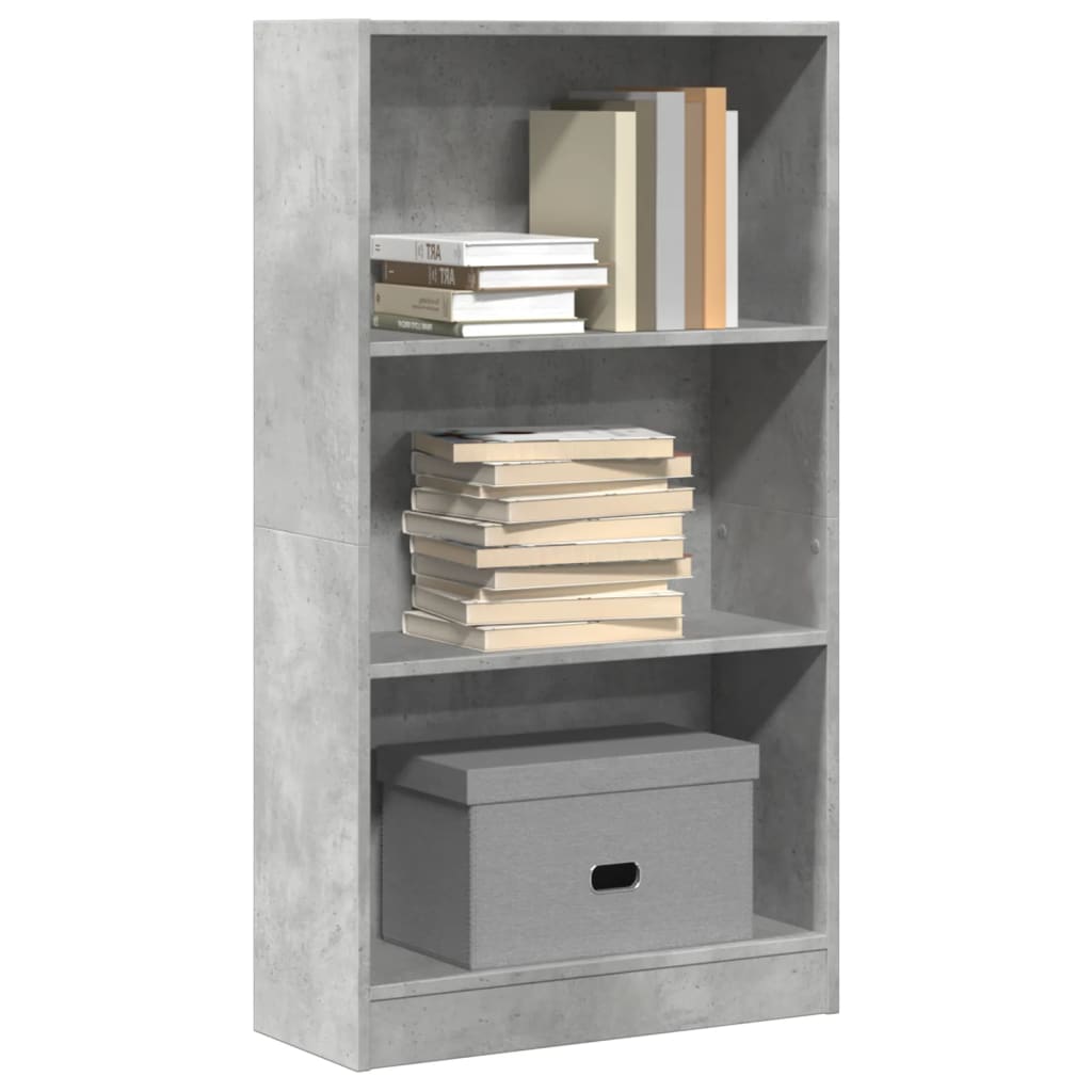 Regal za knjige boja betona 60x24x109 cm konstruirano drvo