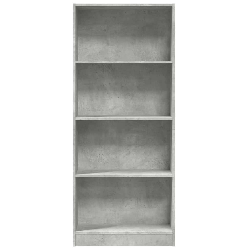 Regal za knjige boja betona 60x24x143 cm konstruirano drvo