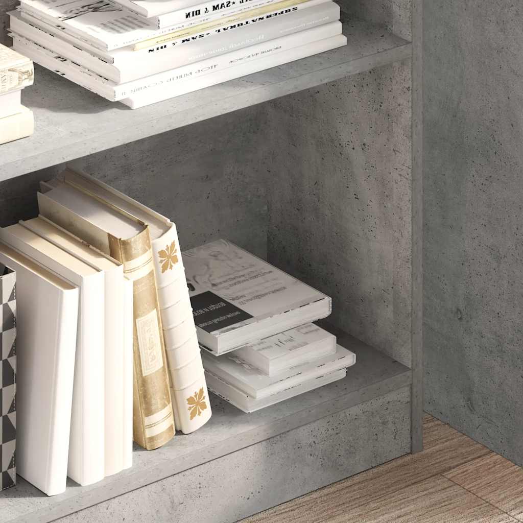Regal za knjige boja betona 80x24x109 cm konstruirano drvo