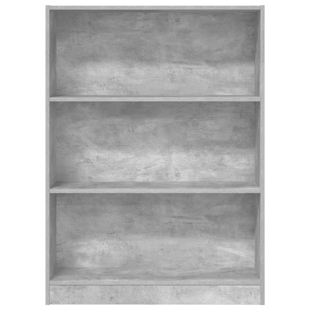 Regal za knjige boja betona 80x24x109 cm konstruirano drvo