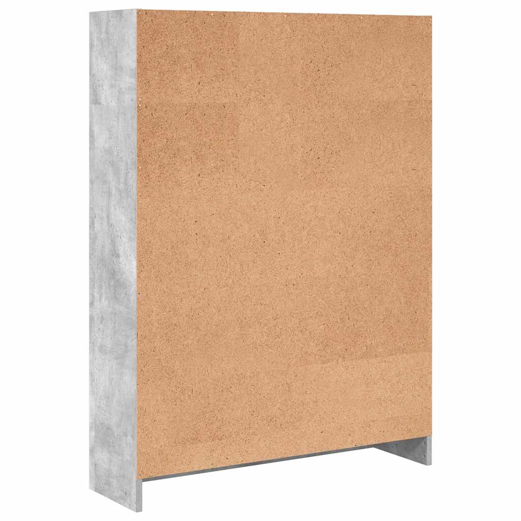 Regal za knjige boja betona 80x24x109 cm konstruirano drvo