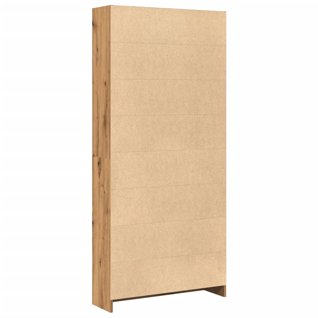 Regal za knjige boja hrasta 80x24x176 cm konstruirano drvo