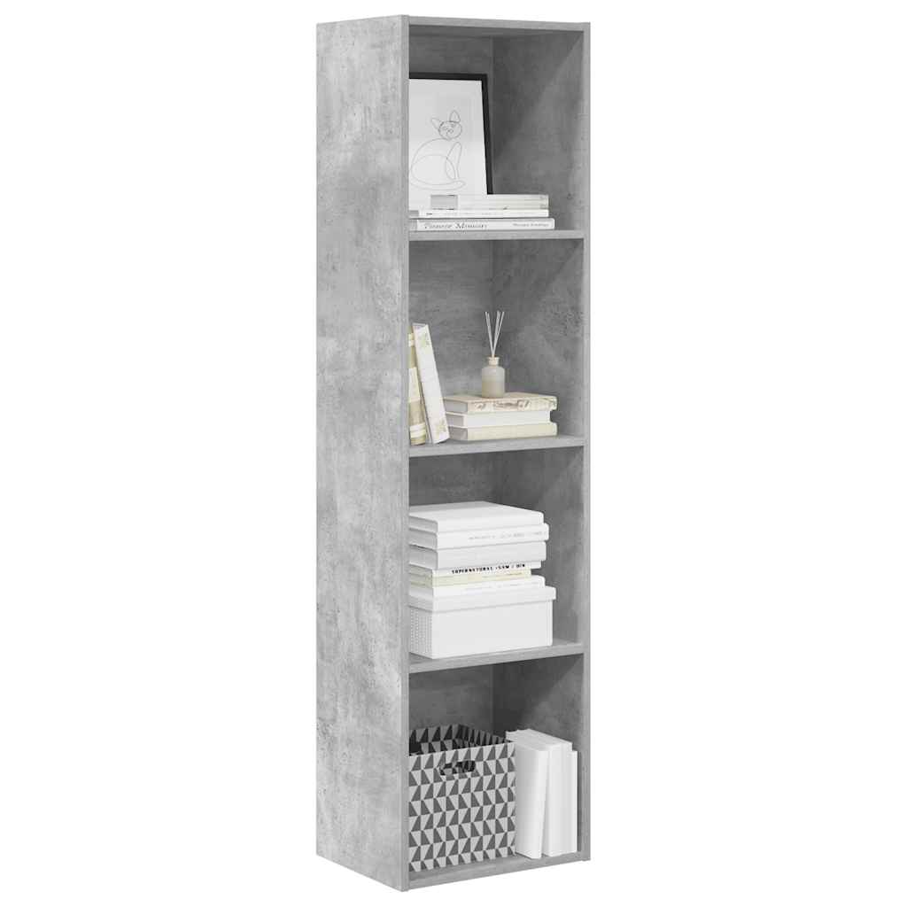 Regal za knjige boja betona 40x30x152 cm konstruirano drvo