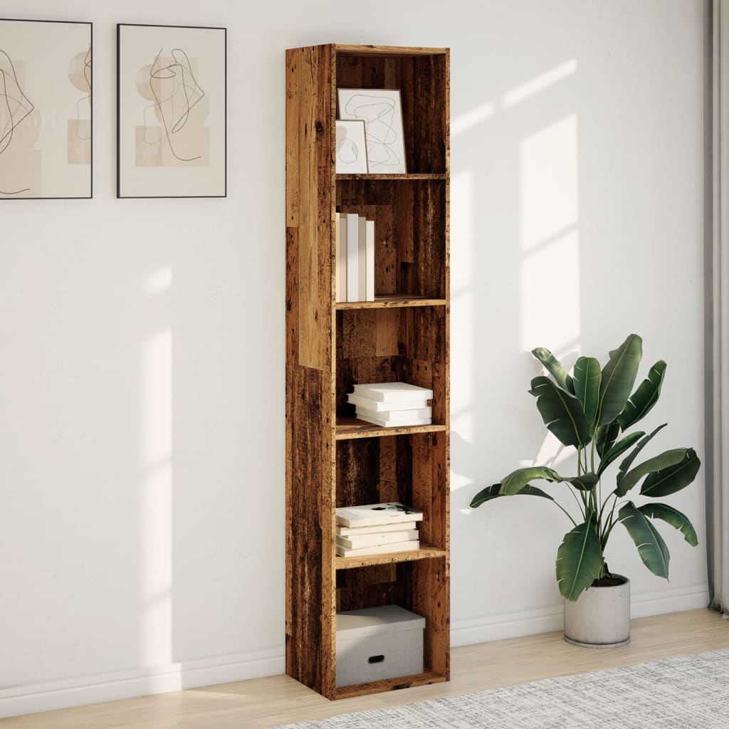 Regal za knjige boja starog drva 40x30x189 cm konstruirano drvo