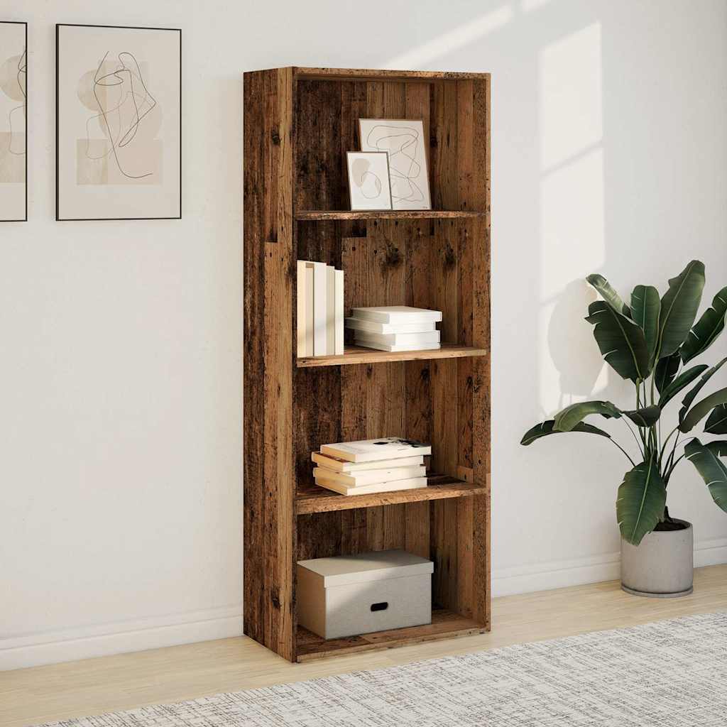 Regal za knjige boja starog drva 60x30x152 cm konstruirano drvo
