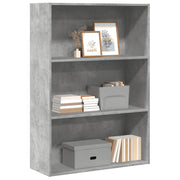 Regal za knjige boja betona 80x30x114 cm konstruirano drvo