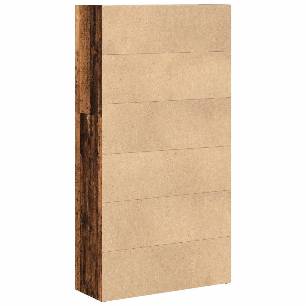 Regal za knjige boja staro drvo 80x30x152 cm konstruirano drvo