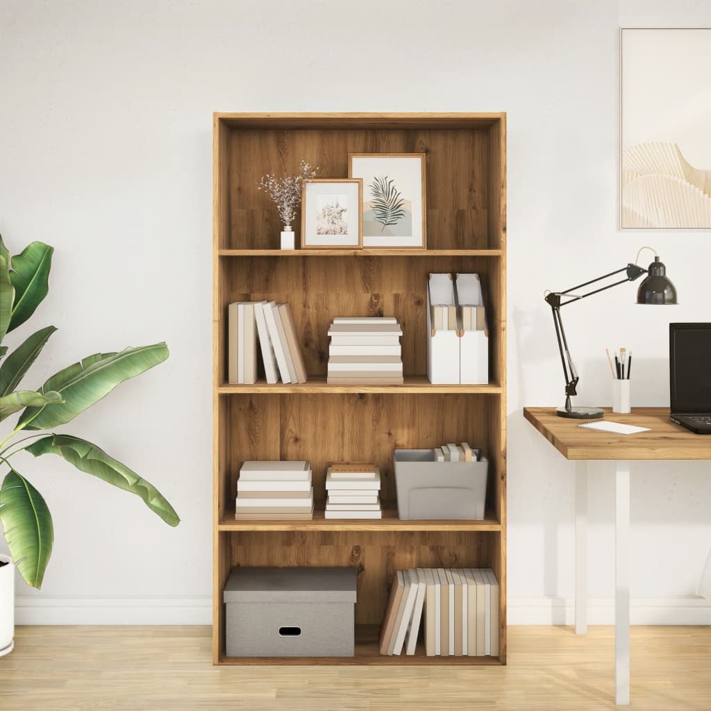 Regal za knjige boja artisian hrast 80x30x152 cm drveni