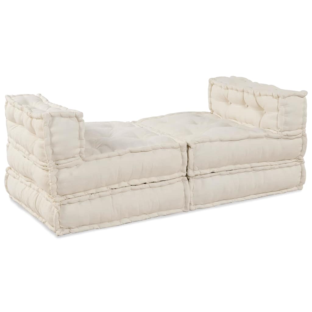 Modularna sofa 4 pcs Krem Tkanina