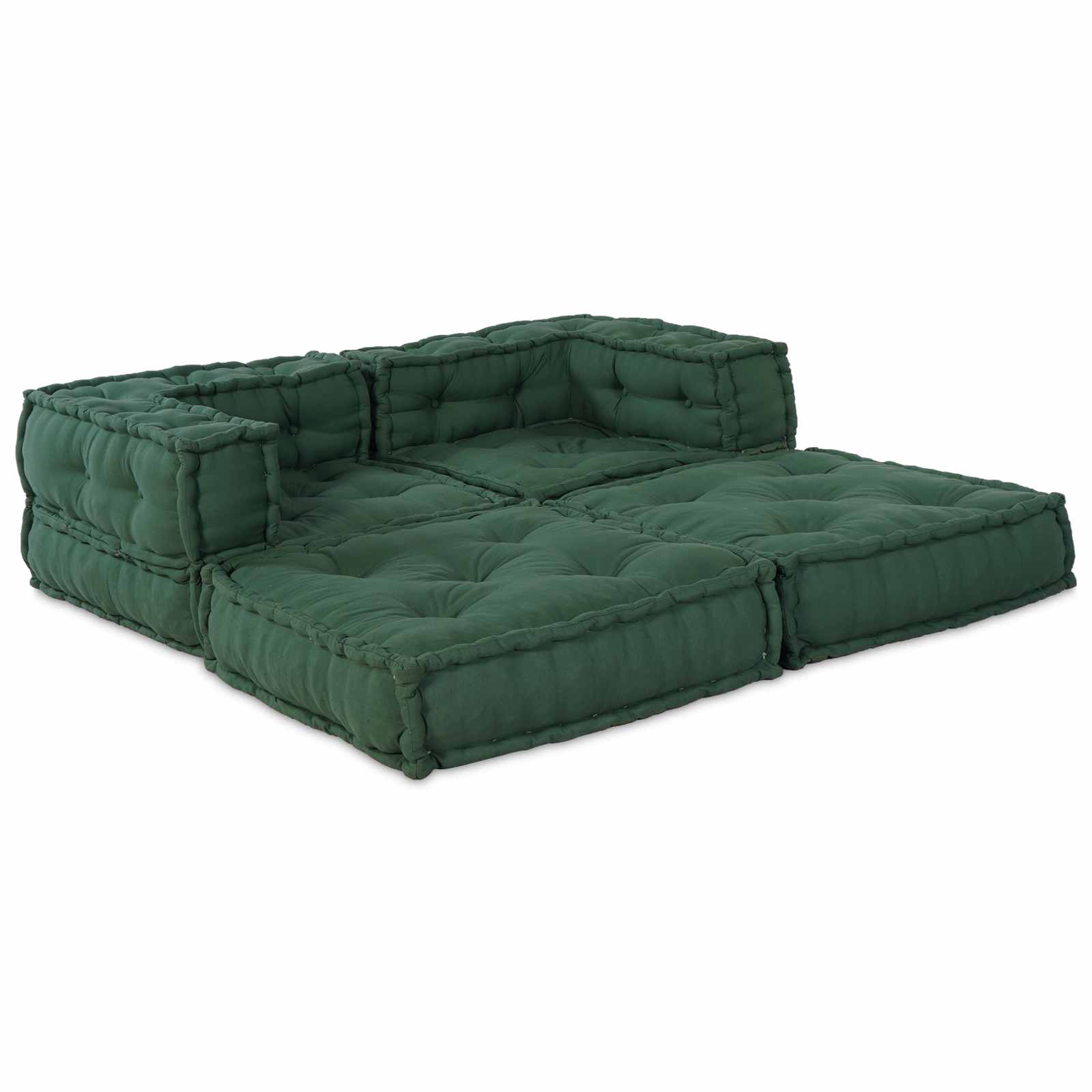 Modularna sofa 2 pcs Zelena 140 x 70 x 56 cm Tkanina