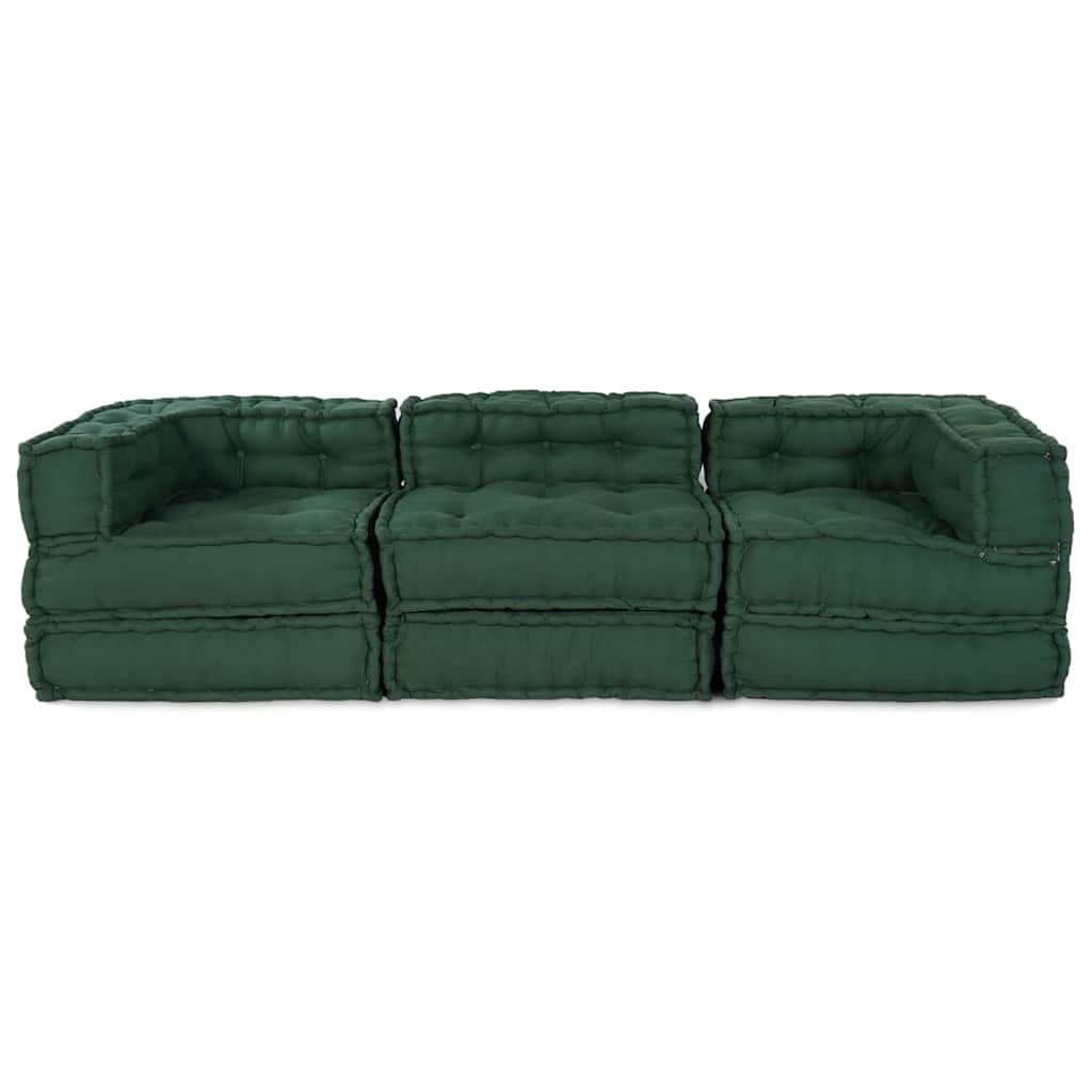 Modularna sofa 3 pcs Zelena Tkanina