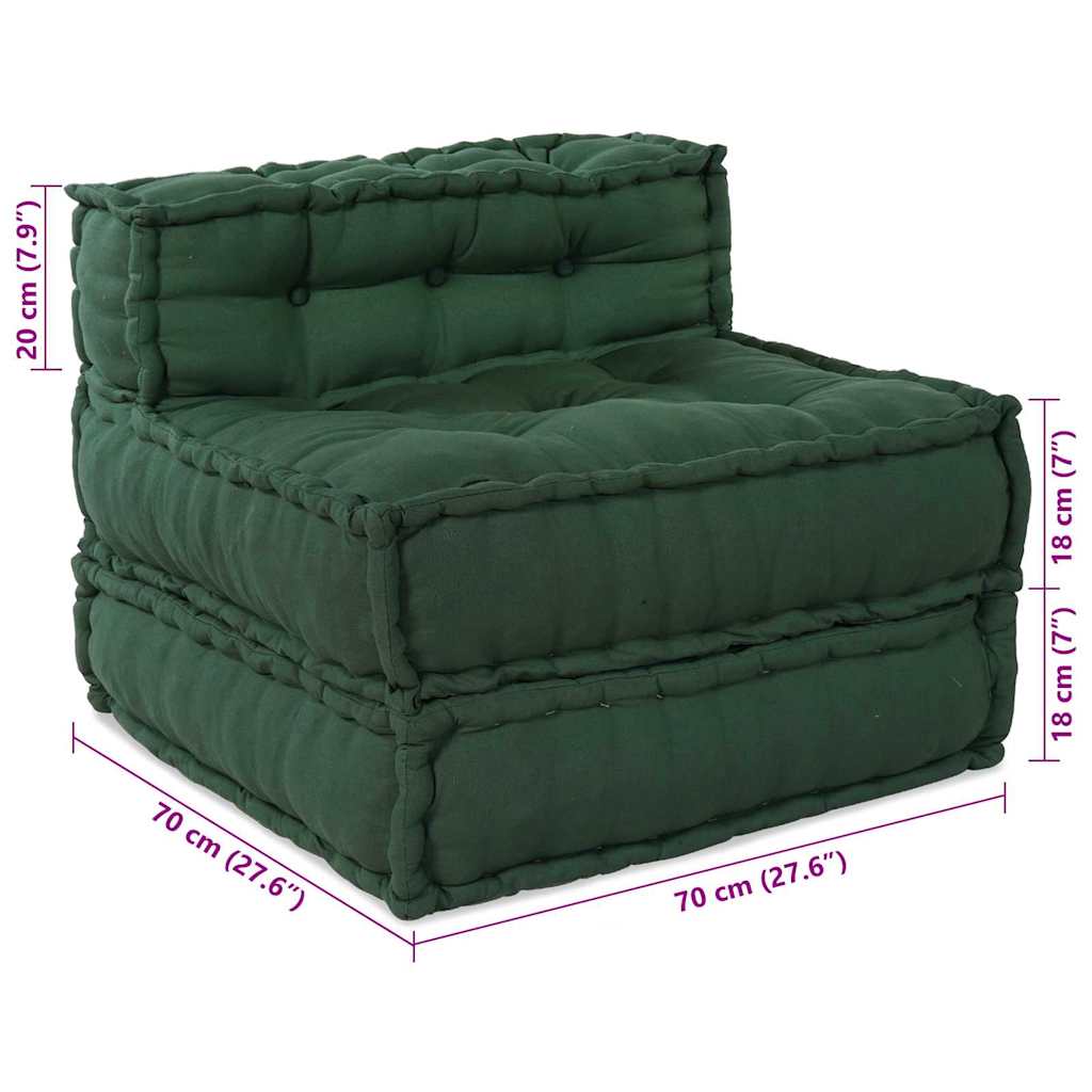 Modularna sofa 4 pcs Zelena Tkanina