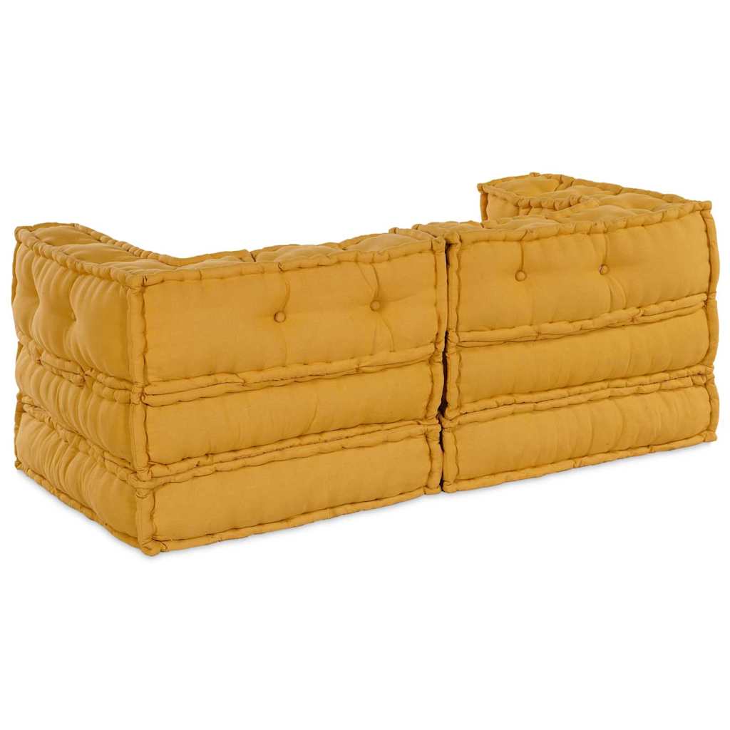 Modularna sofa 2 pcs Žuta 140 x 70 x 56 cm Tkanina