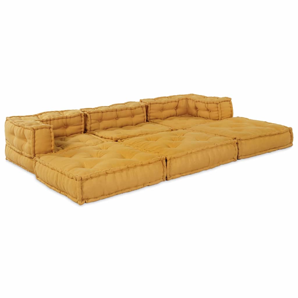 Modularna sofa 3 pcs Žuta Tkanina