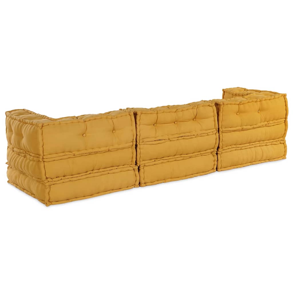 Modularna sofa 3 pcs Žuta Tkanina