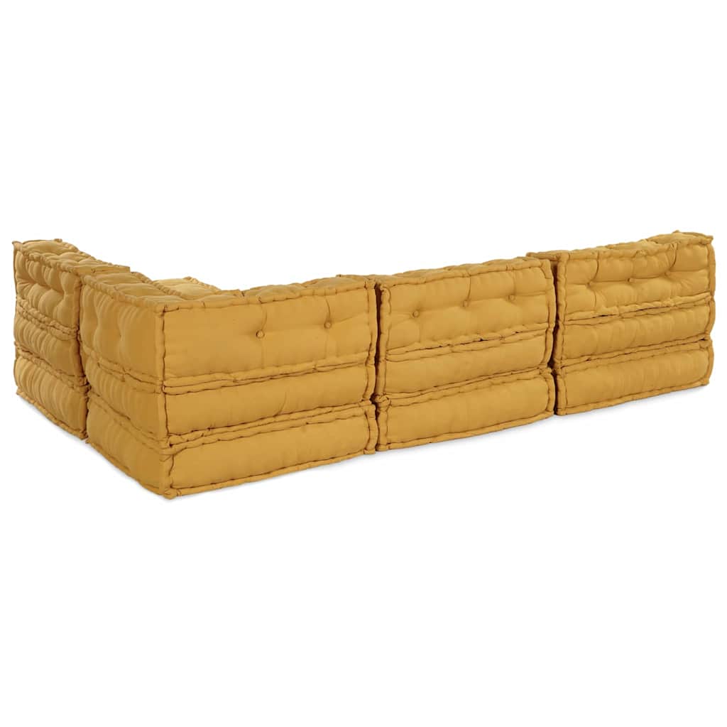 Modularna sofa 4 pcs Žuta Tkanina