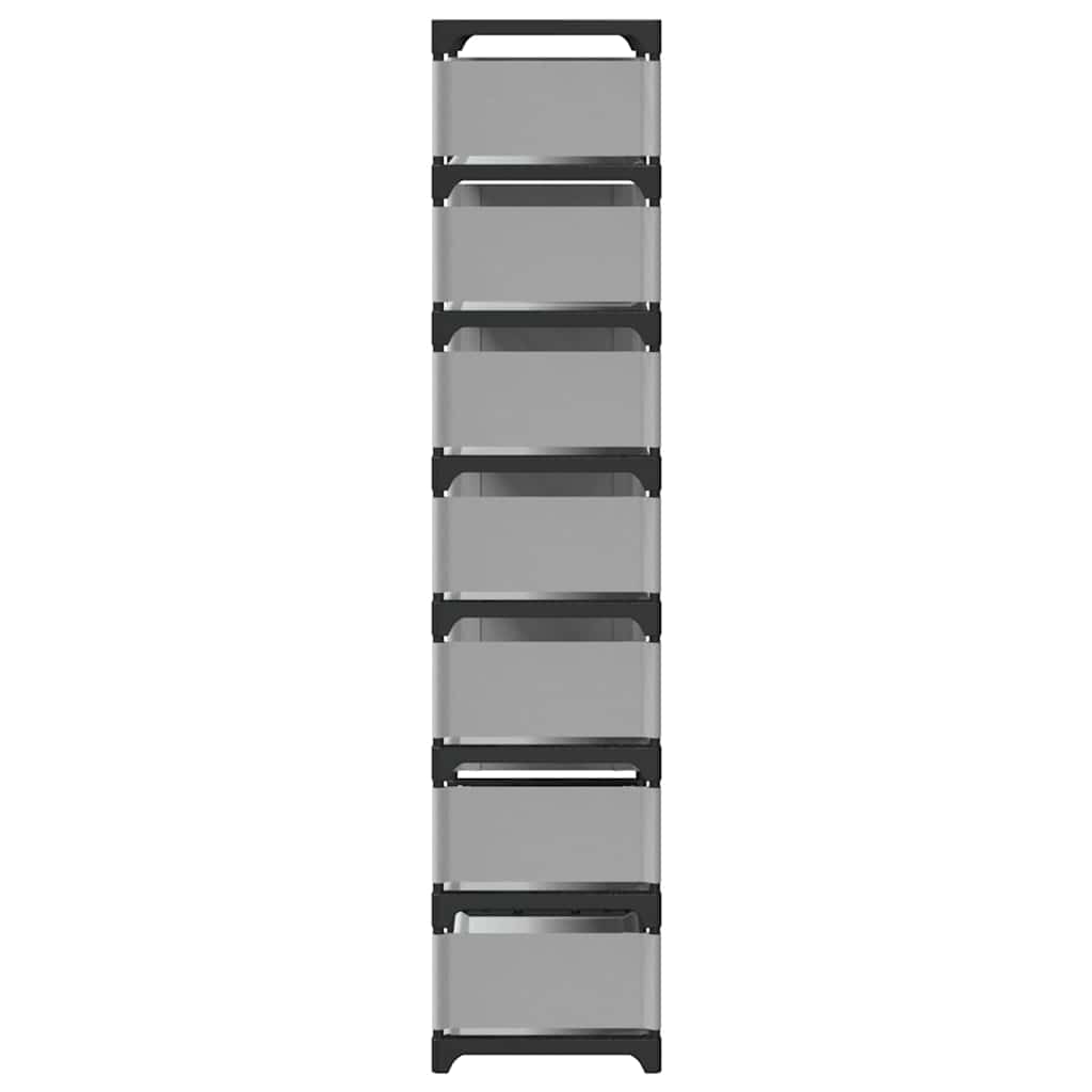 Stalak za cipele 8 slojeva sivi 54x28x124 cm netkana tkanina