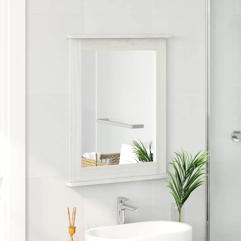 Ogledalo VIGO Antič White 55,5 x 5 x 70 cm Masivna borovina