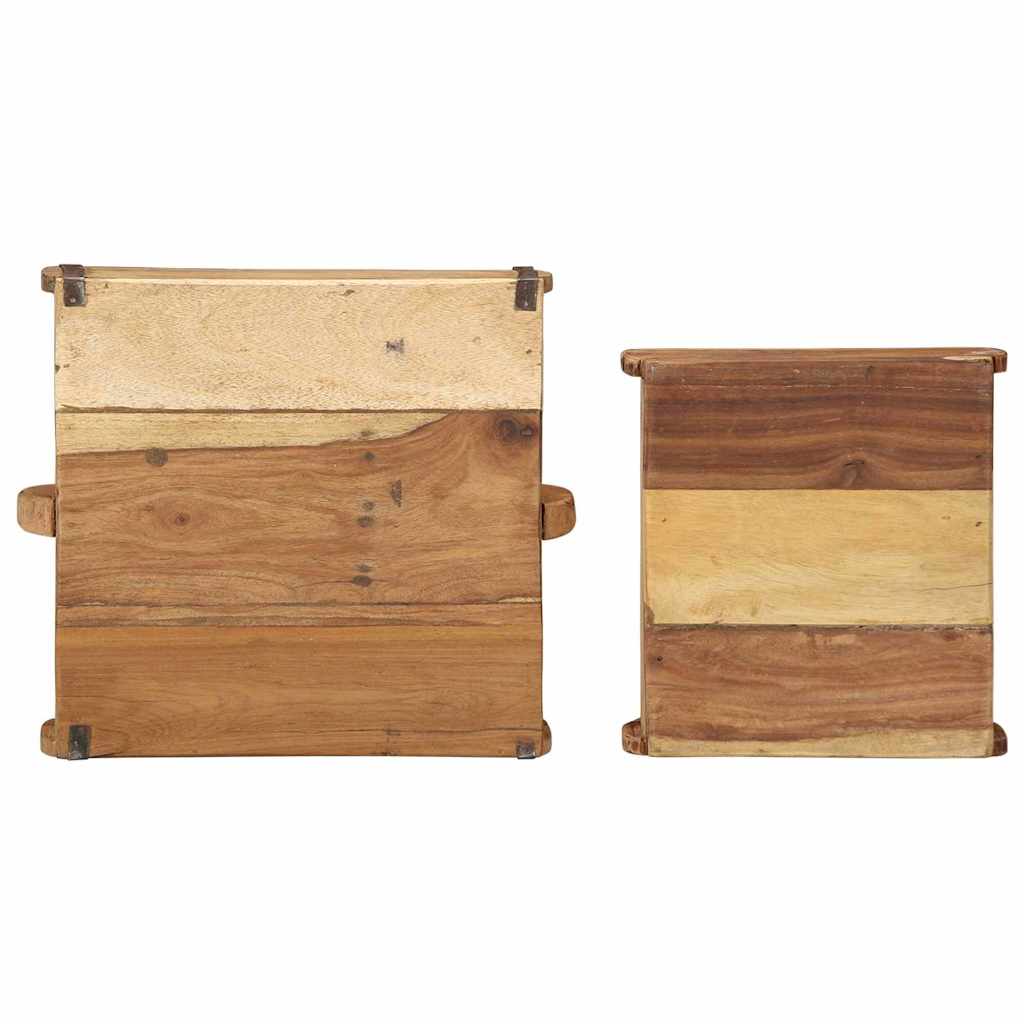 Pladanj 2 pcs Smeđa 29 x 31 x 10 cm Čvrsto drvo iz reciklaže