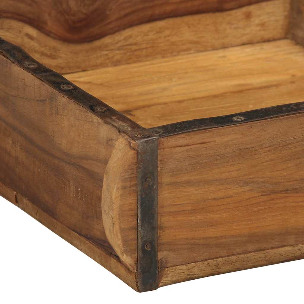 Pladanj 4 pcs Smeđa 29 x 31 x 10 cm Čvrsto drvo iz reciklaže