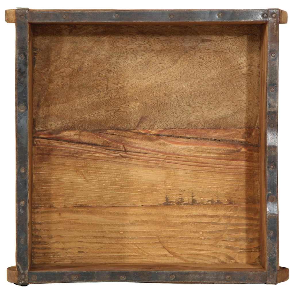 Pladanj 4 pcs Smeđa 29 x 31 x 10 cm Čvrsto drvo iz reciklaže