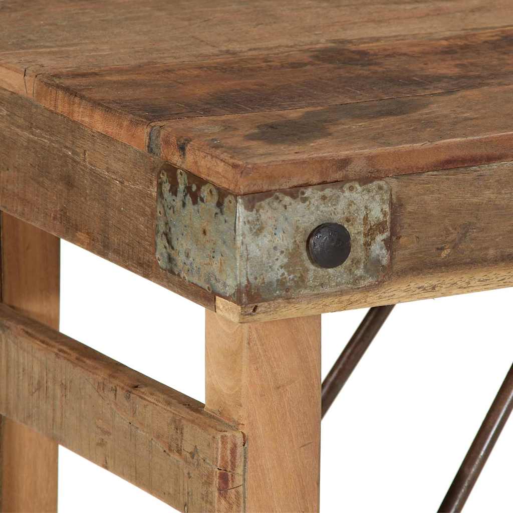 Konačna Stolić Smeđa 110 x 35 x 76 cm Čvrsto drvo iz reciklaže
