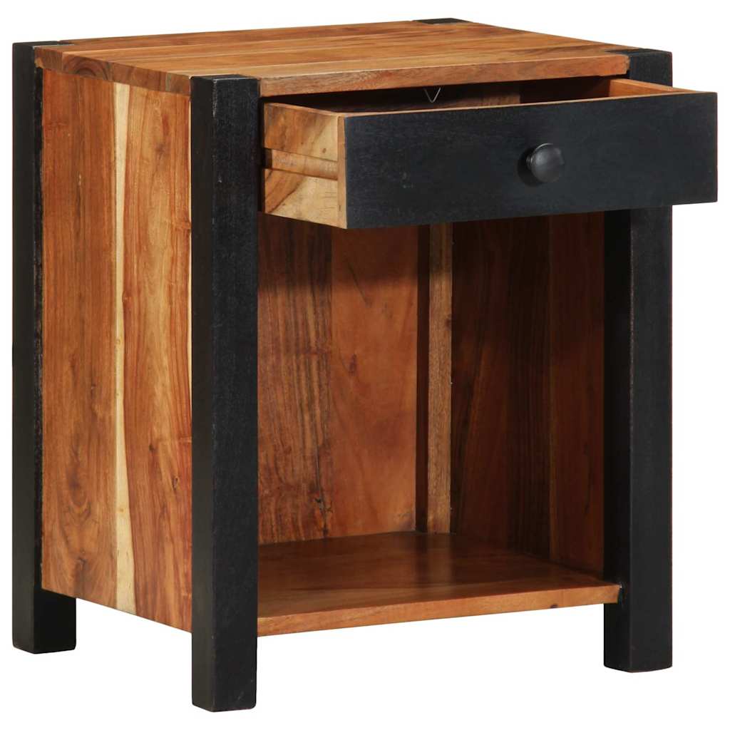 Noćni ormar 2 pcs Smeđa 40 x 35 x 50 cm Čvrsto drvo akacije