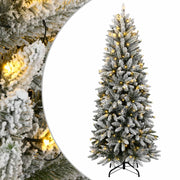 Umjetno božićno drvce s 300 LED žarulja i snijegom 180 cm