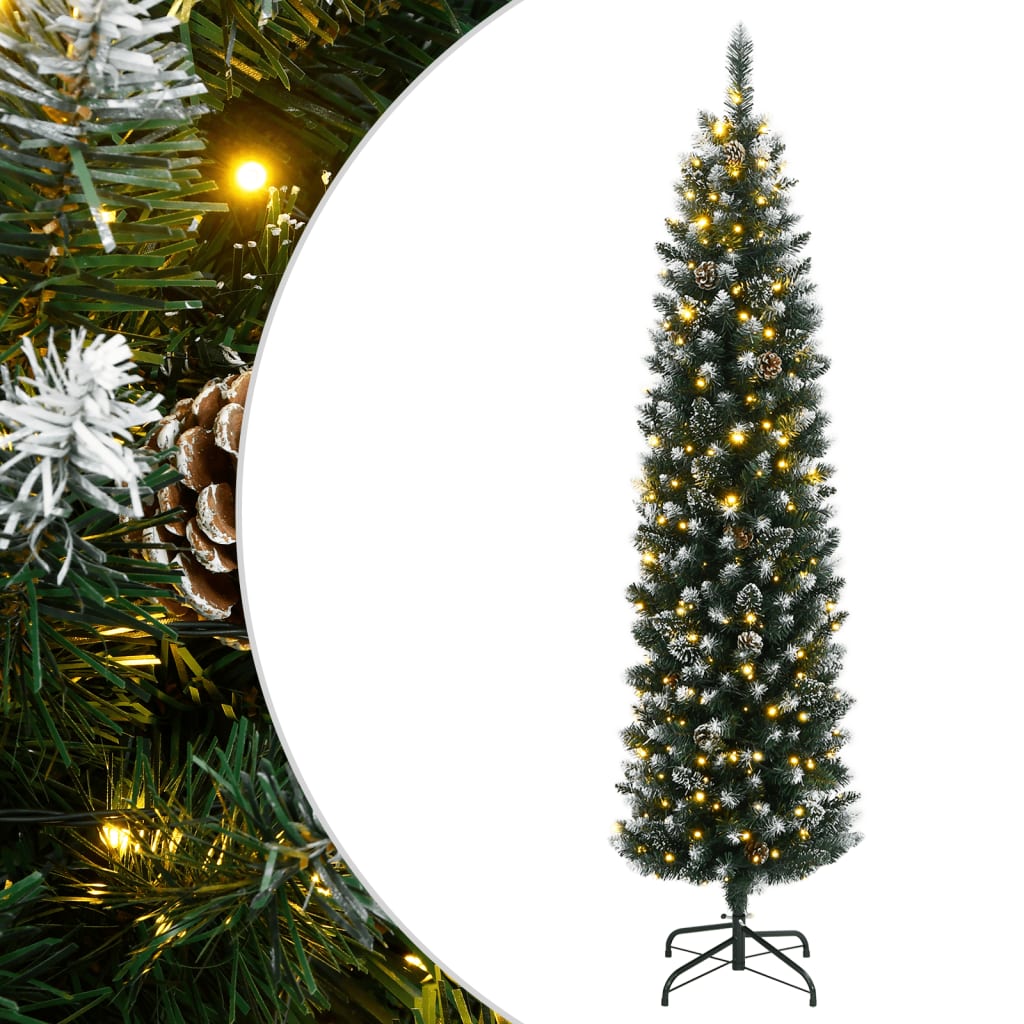 Umjetno tanko božićno drvce sa 150 LED žarulja 150 cm