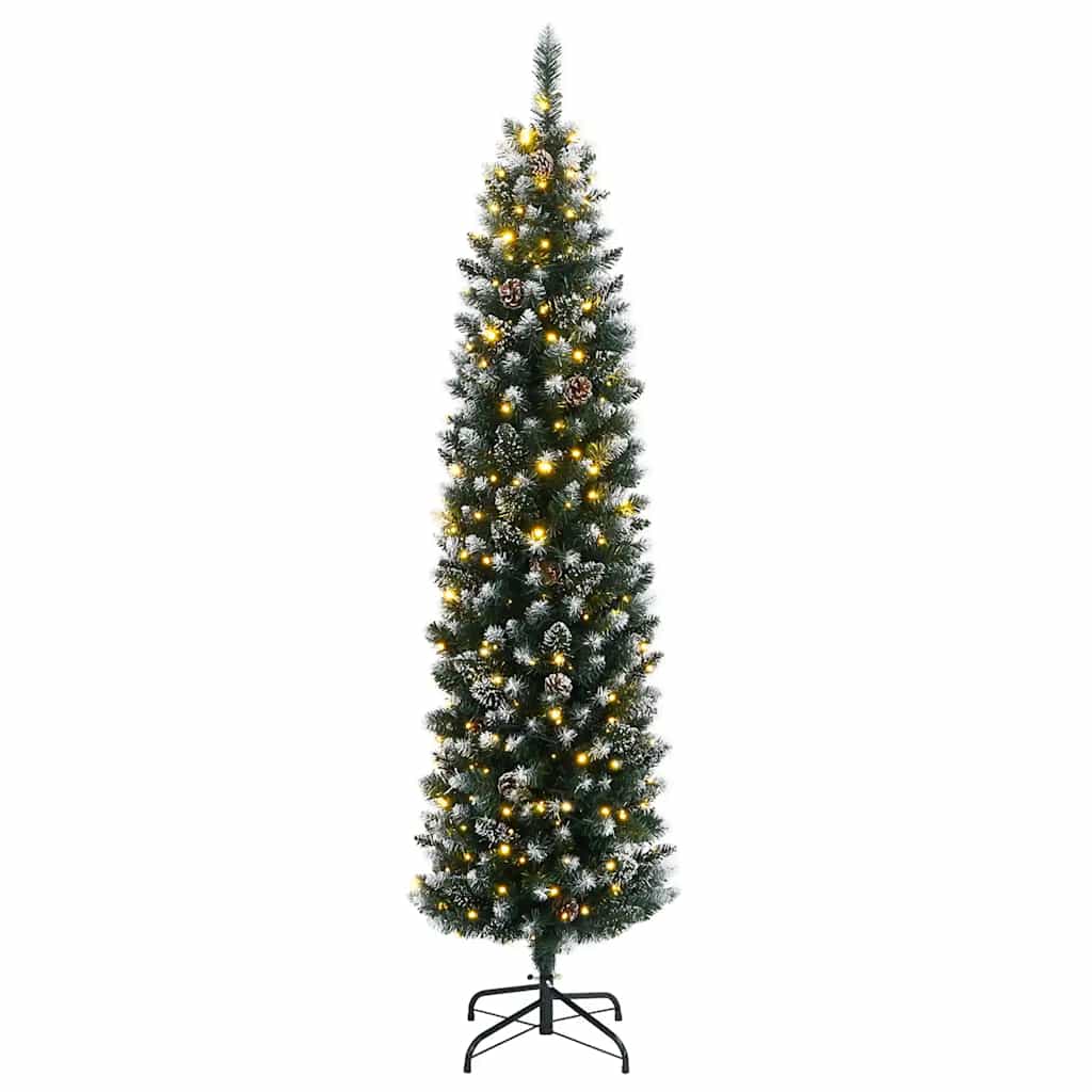 Umjetno tanko božićno drvce s 300 LED žarulja 180 cm