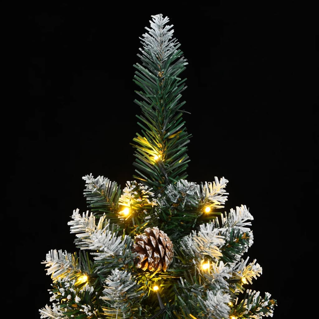Umjetno tanko božićno drvce s 300 LED žarulja 210 cm