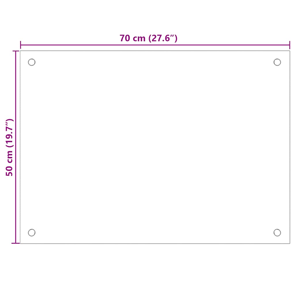 Kuhinjske zaštite od prskanja 2 kom bijele 70 x 50 cm staklene
