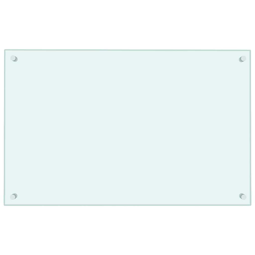 Kuhinjske zaštite od prskanja 2 kom bijele 80 x 50 cm staklene