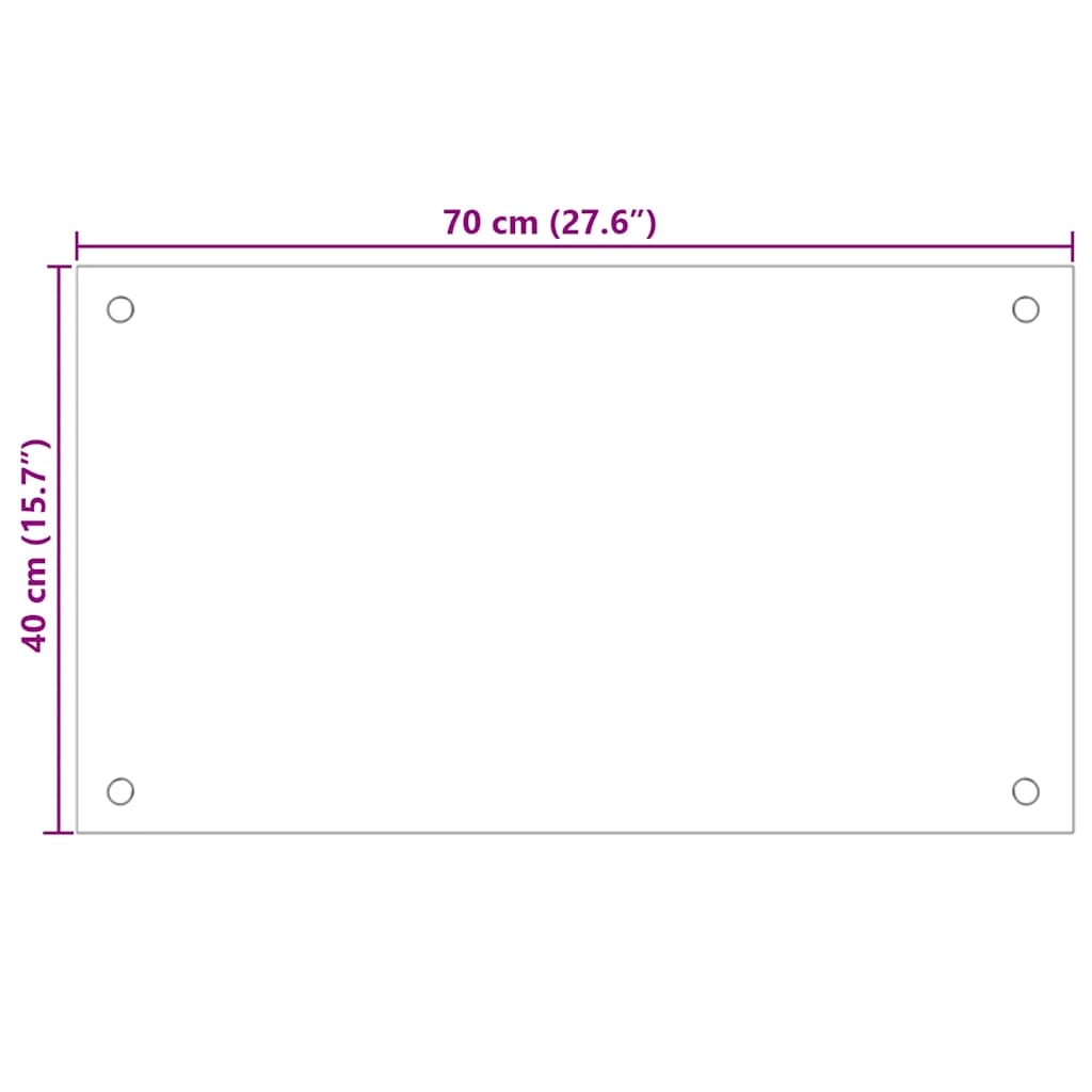Kuhinjske zaštite od prskanja 2 kom prozirne 70x40 cm staklene