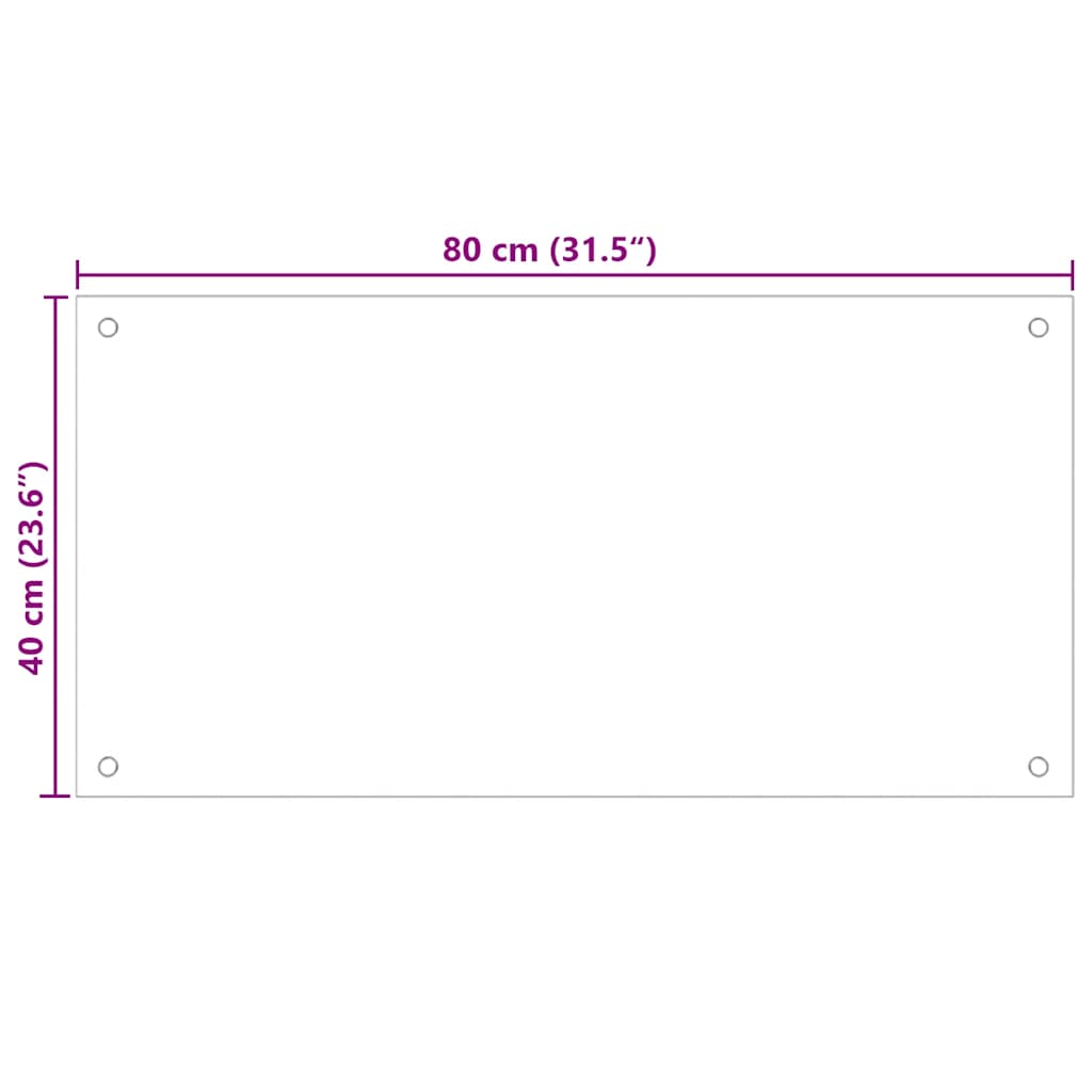 Kuhinjske zaštite od prskanja 2 kom prozirne 80x40 cm staklene
